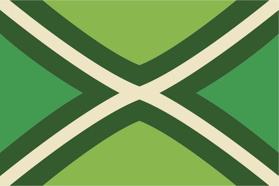 Achterhoekse vlag met een groene en gele achtergrond